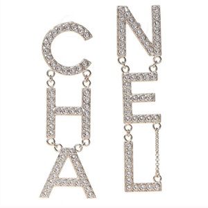 🚫SOLD🚫 Chanel RUNWAY Crystal Statement Letters Earrings
